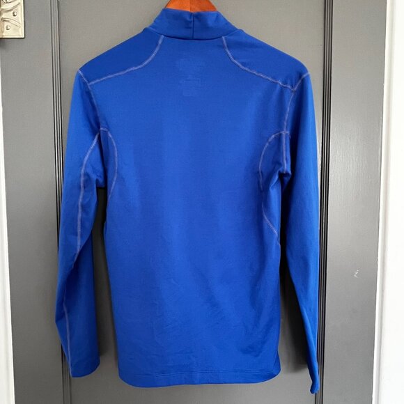 Nike Pro Combat Dri-Fit Shirt Men's Medium Blue Compression Mock Turtleneck L/S - Picture 3 of 13